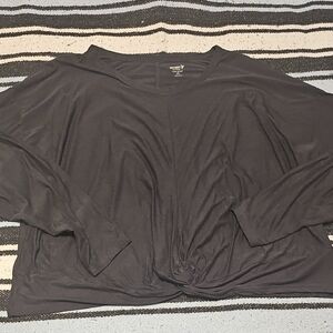 Old Navy Women's Black Long Sleeve Crop Longsleeve